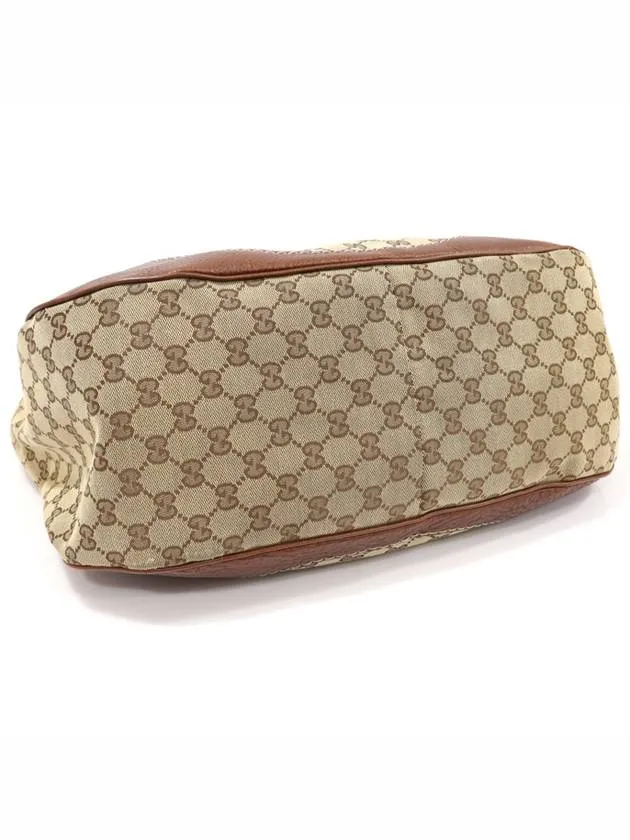 203504 GG logo jacquard gold interlocking G Charlotte hobo shoulder bag