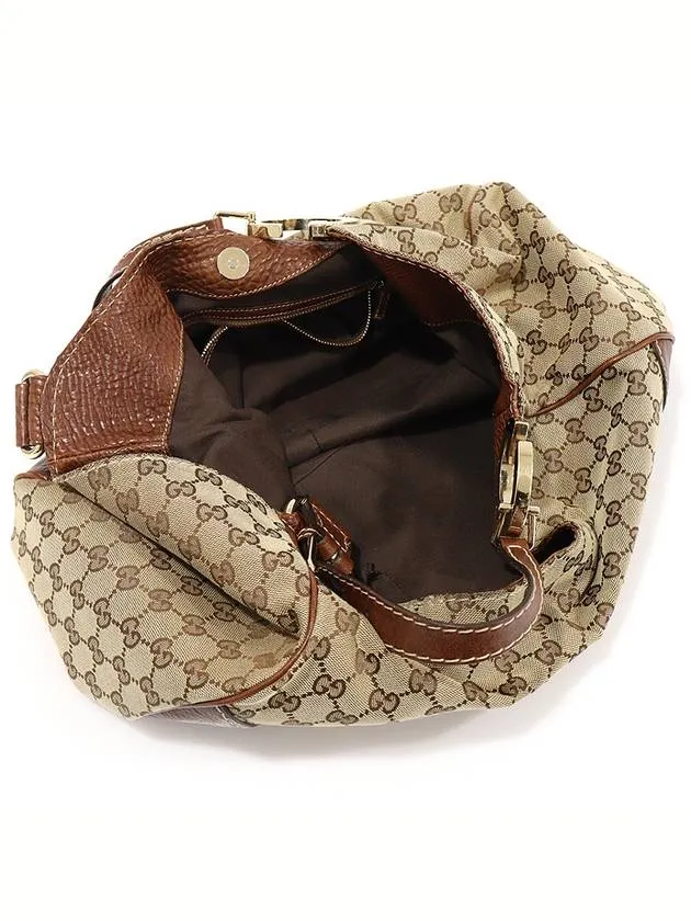 203504 GG logo jacquard gold interlocking G Charlotte hobo shoulder bag