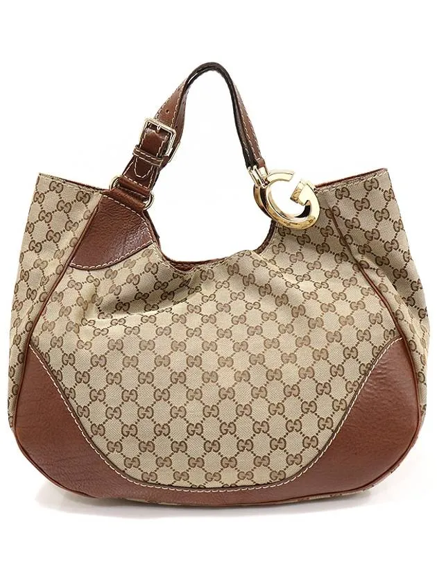 203504 GG logo jacquard gold interlocking G Charlotte hobo shoulder bag