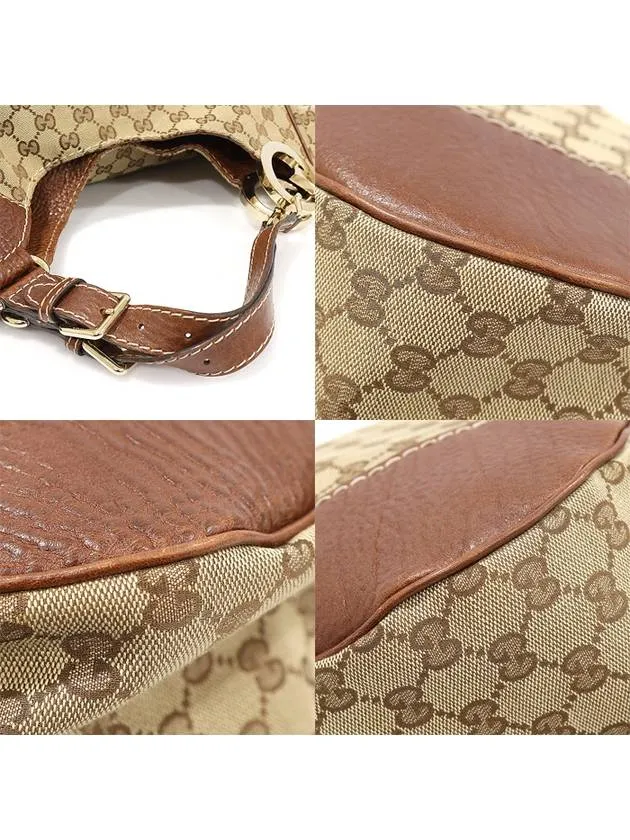 203504 GG logo jacquard gold interlocking G Charlotte hobo shoulder bag