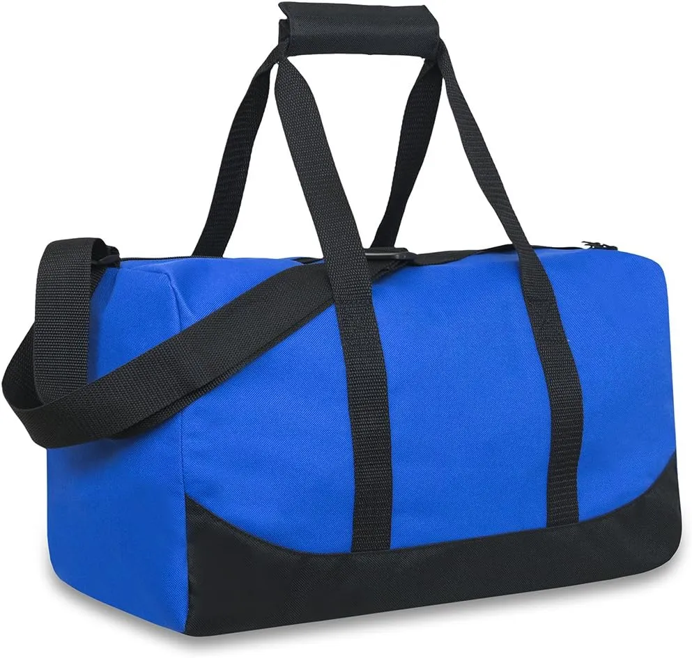 30 Liter, 17 Inch Canvas Duffle Bags for Men and Women  Travel Weekender Overnight Carry-On Shoulder Duffel Tote Bags (Blue)