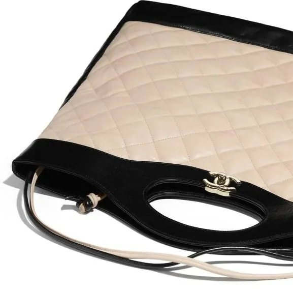 31 Large Shopping Bag in Aged Calfskin with Gold Tone Hardware