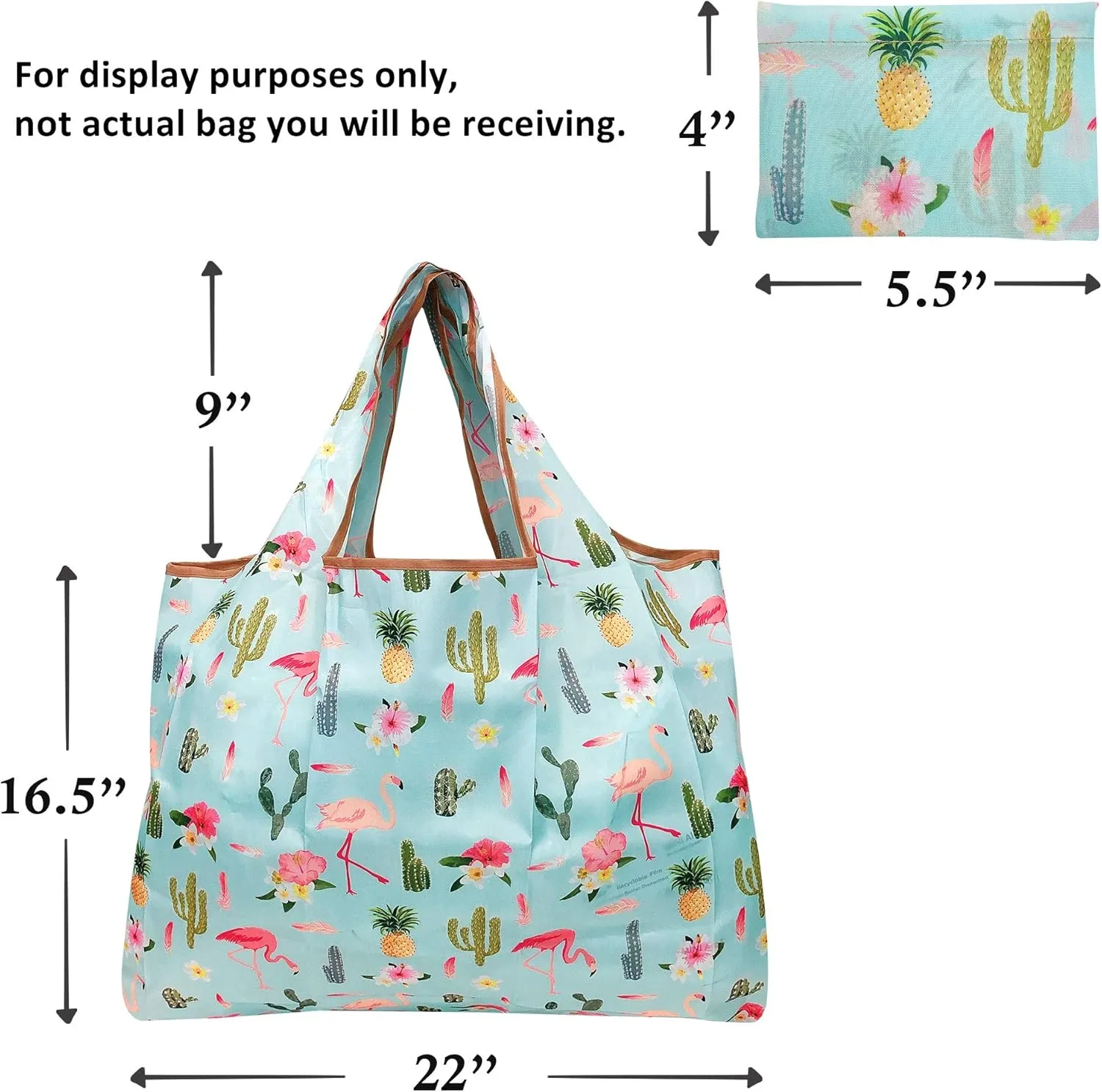 allydrew Large Foldable Tote Nylon Reusable Grocery Bag