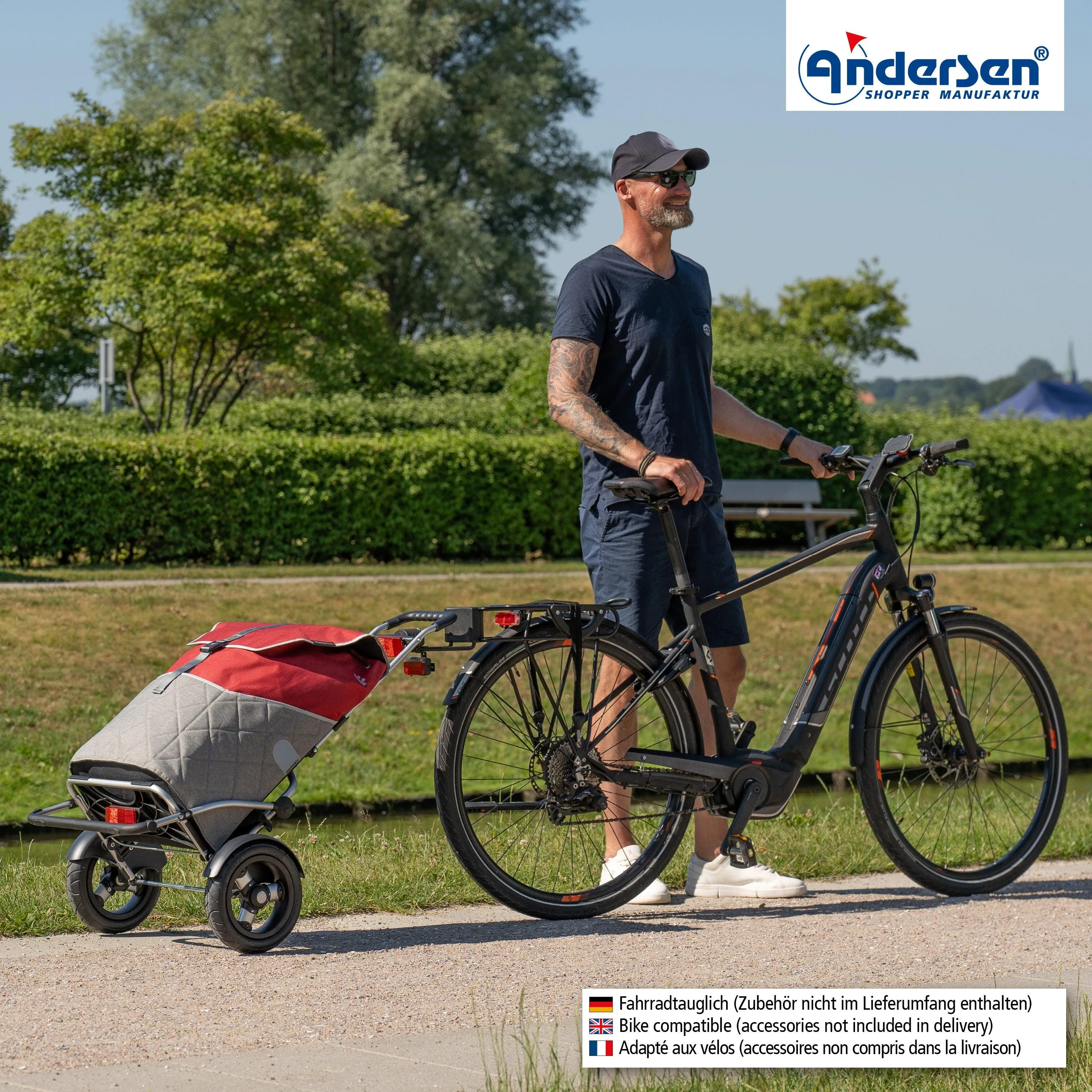 Andersen-Shopper | Bike Trailer | Shopping Trolley | Royal Plus Frame | Lasse Bag