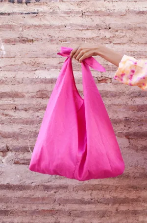 bag - LATIFA linen - pink