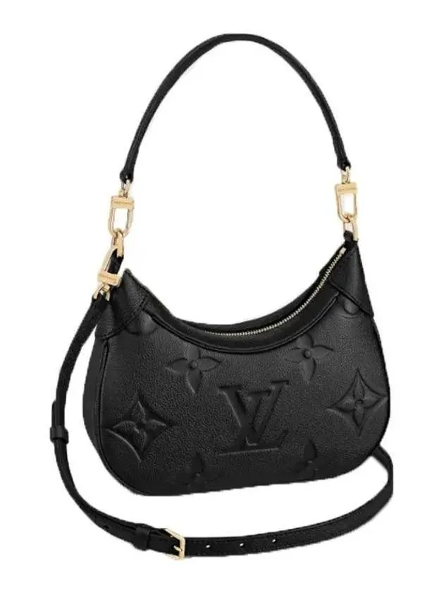Bagatelle Monogram Empreinte Leather Shoulder Bag Black