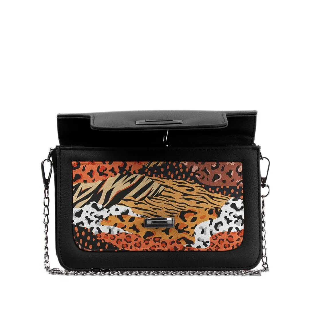 Black Mini Embossed Chain Bag Skins
