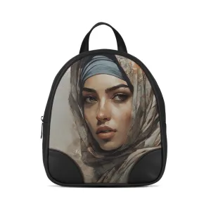 Black O Mini Backpacks Woman With Veil