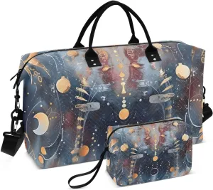 Bolaz Duffle Bag for Travel-William Morris-style Planetary Transit Mode Easy Update Large Magnectic Sticker Refrigerator Magnets Decor Wash Machine Magnet Decals23"x26"