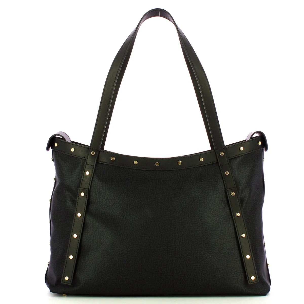 Borbonese - Dark Black Large Shopper - 933256I15 - DARK/BLACK