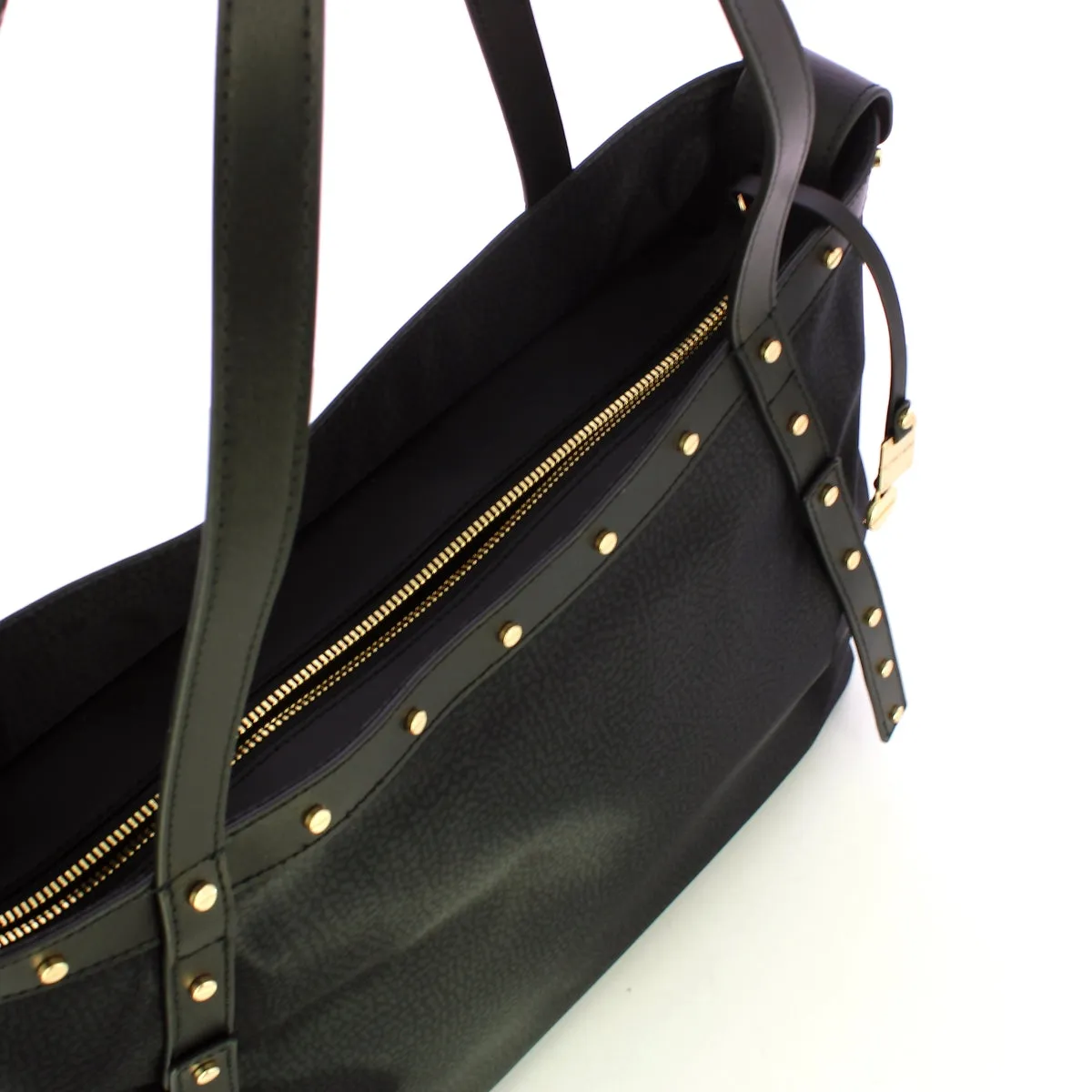 Borbonese - Dark Black Large Shopper - 933256I15 - DARK/BLACK