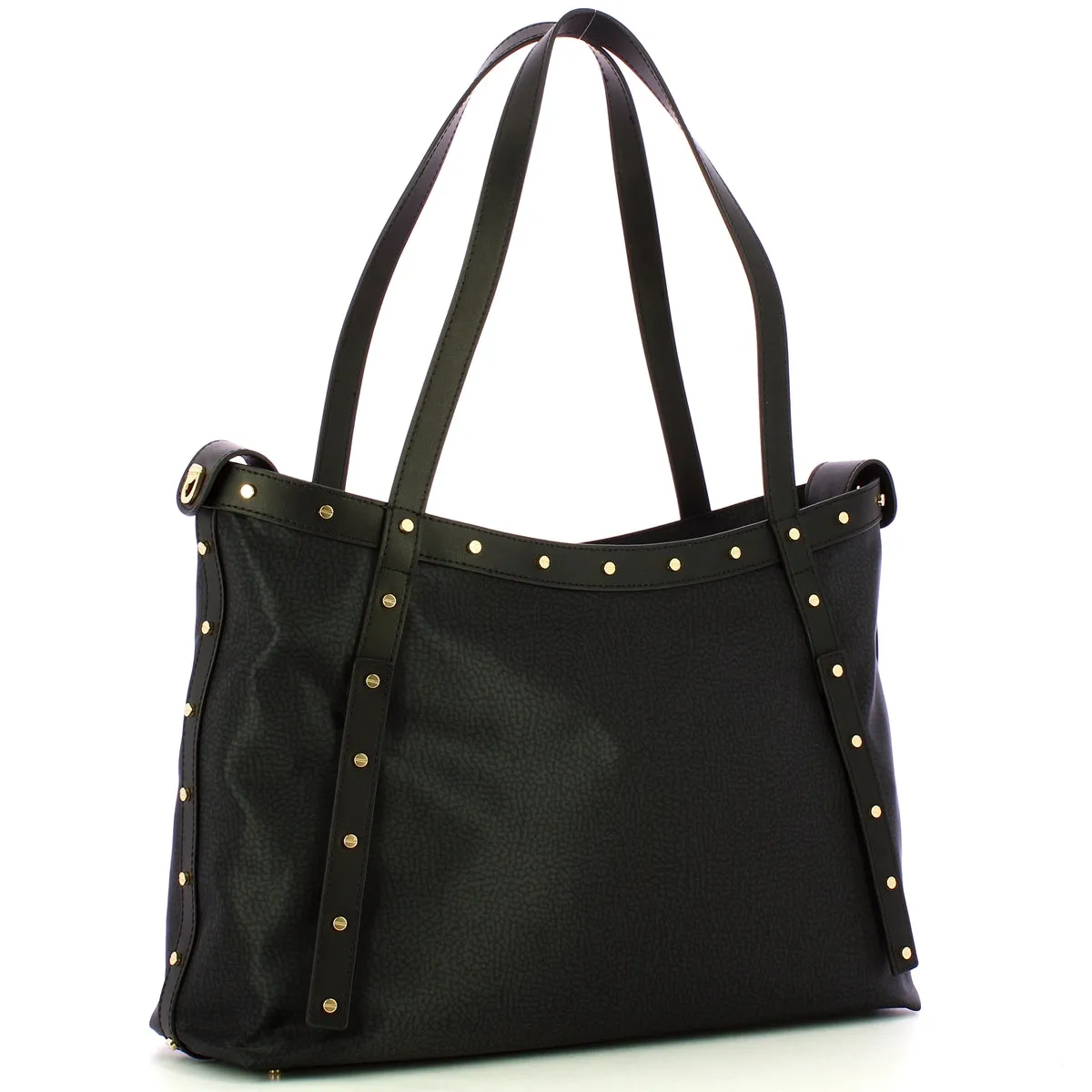 Borbonese - Dark Black Large Shopper - 933256I15 - DARK/BLACK