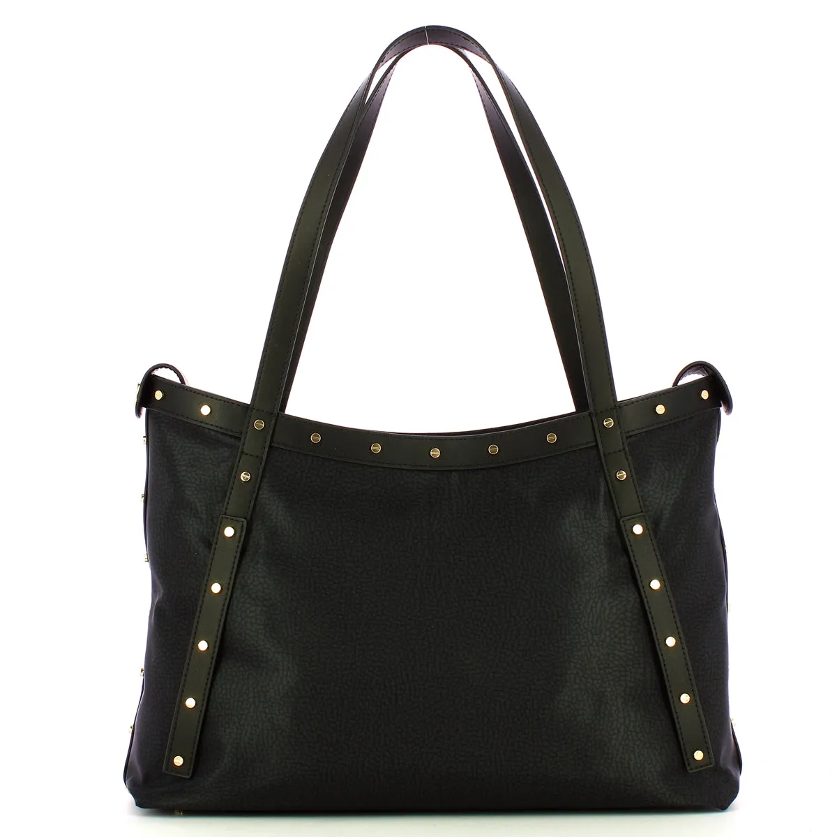 Borbonese - Dark Black Large Shopper - 933256I15 - DARK/BLACK