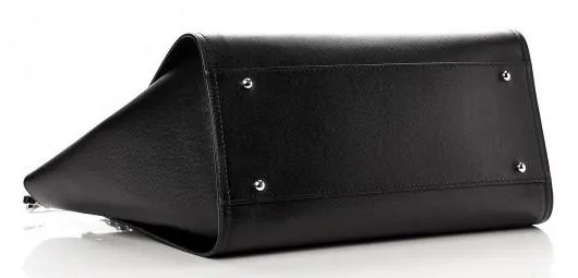 Caviar Medium Studded Deauville Tote Black