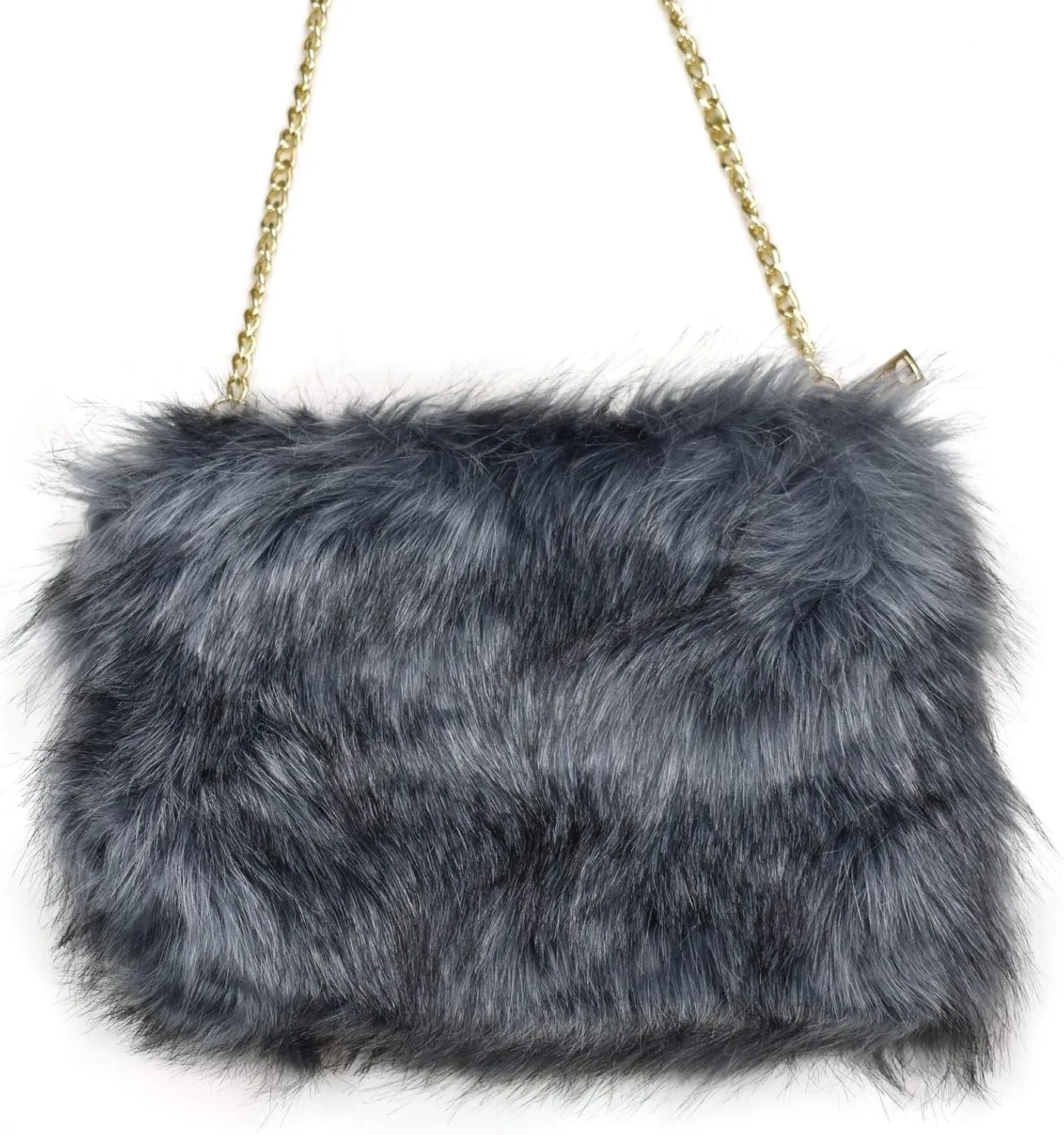C.C Women's Evening Faux Fur Fuzzy Crossbody Shoulder Bag Clutch Purse