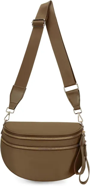 Checkered Crossbody Bag Shoulder Purse Nylon Bum Bags for Women Checkered Sling Hobo Handbag Fanny Packs Crossbody Tote Purse
