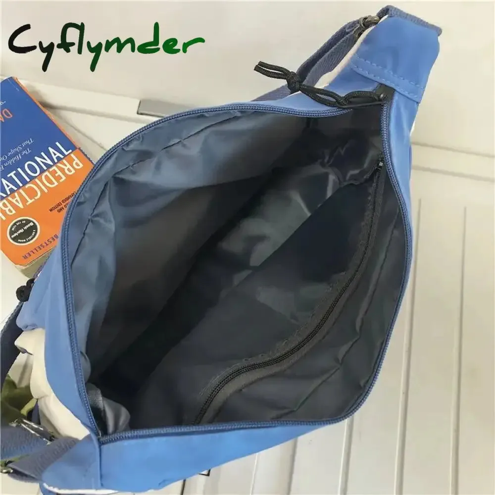Cyflymder Japanese Simple Messenger Bag Pouch Nylon Waterproof Canvas Handbag Shoulder Crossbody Bags for Women Men Satchels Bolsas
