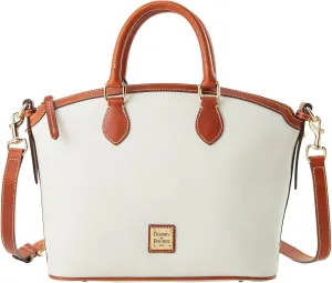 Dooney & Bourke Satchel Handbags for Women, Domed Leather Satchel Bag with Top Handles and Removable Crossbody Strap