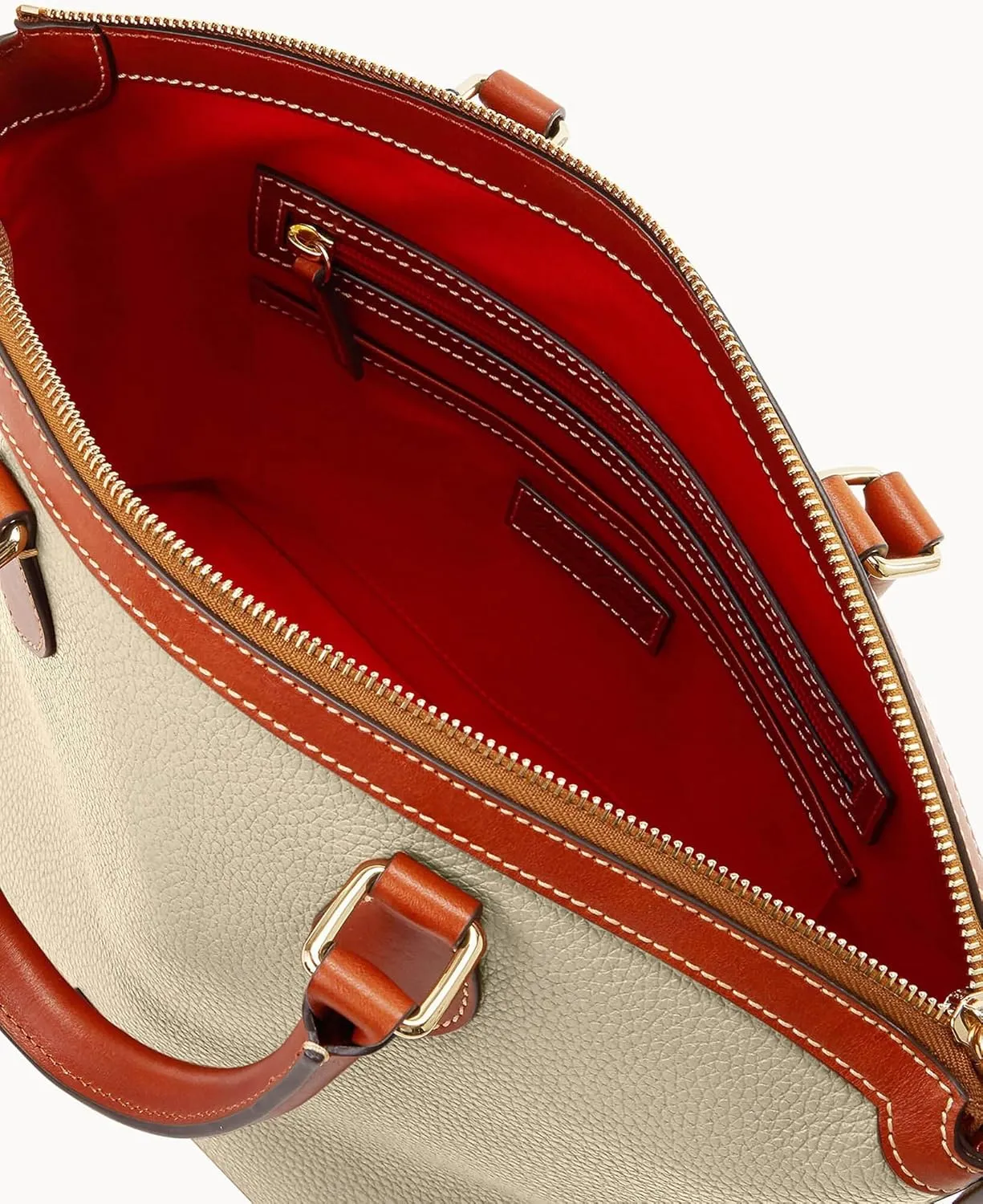 Dooney & Bourke Satchel Handbags for Women, Domed Leather Satchel Bag with Top Handles and Removable Crossbody Strap