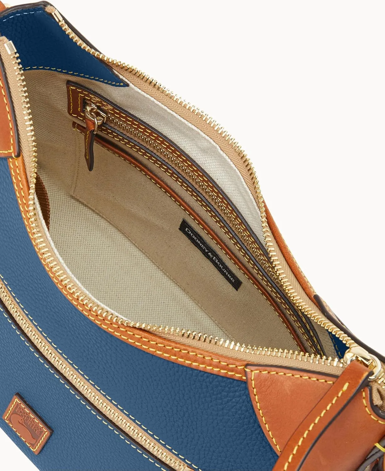 Dooney & Bourke Shoulder Bags for Women, Pebble Grain Leather Hobo Bag with Charms
