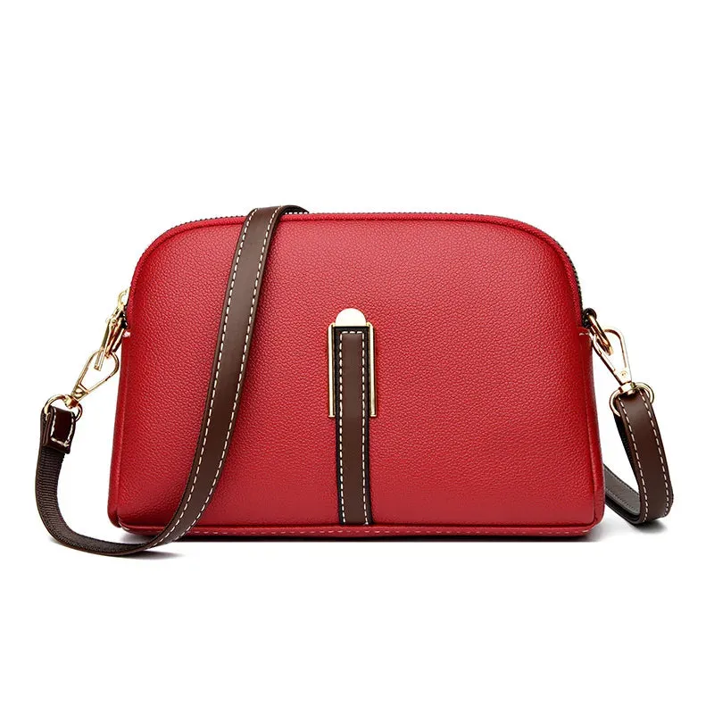 Exquisite Genuine Leather Square Shoulder Handbag Purse for Women Luxury Cowhide Women's Messenger Crossbody Flap Bag