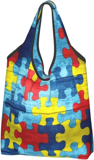 Foldable Reusable Shopping Tote  Waterproof, Lightweight & Durable for Groceries, Travel & Daily Use