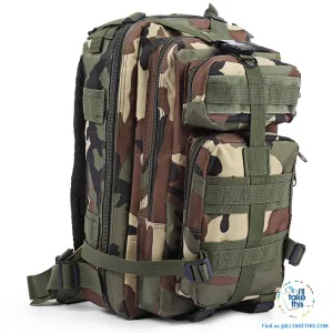 Grab your 30 Liter Tactical Camouflage Backpack for Outdoor | Sports | School | College Backpack