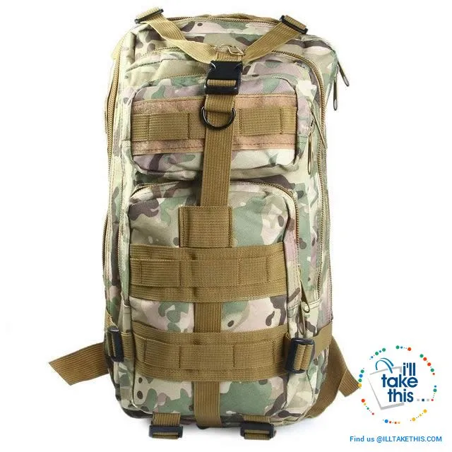 Grab your 30 Liter Tactical Camouflage Backpack for Outdoor | Sports | School | College Backpack