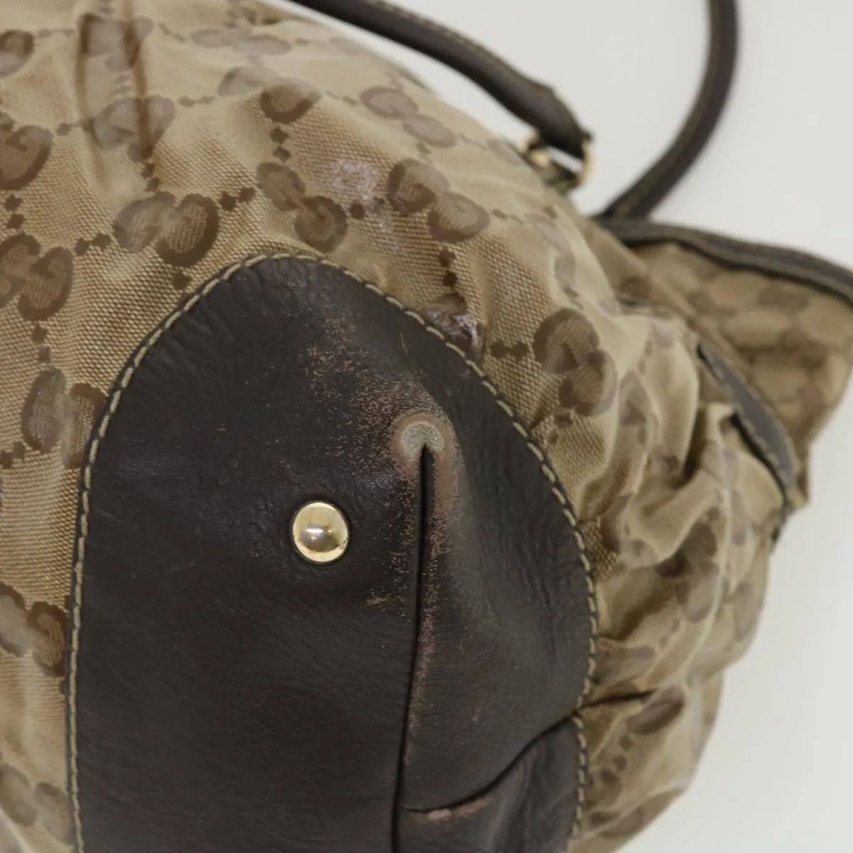 Gucci Gg Canvas Tote Bag Coated Beige