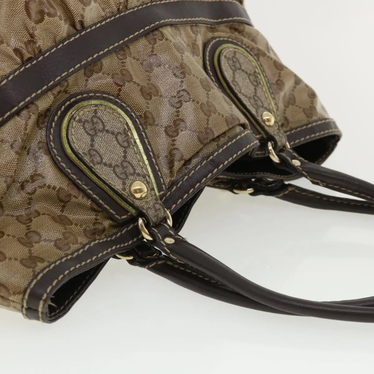 Gucci Gg Canvas Tote Bag Coated Beige