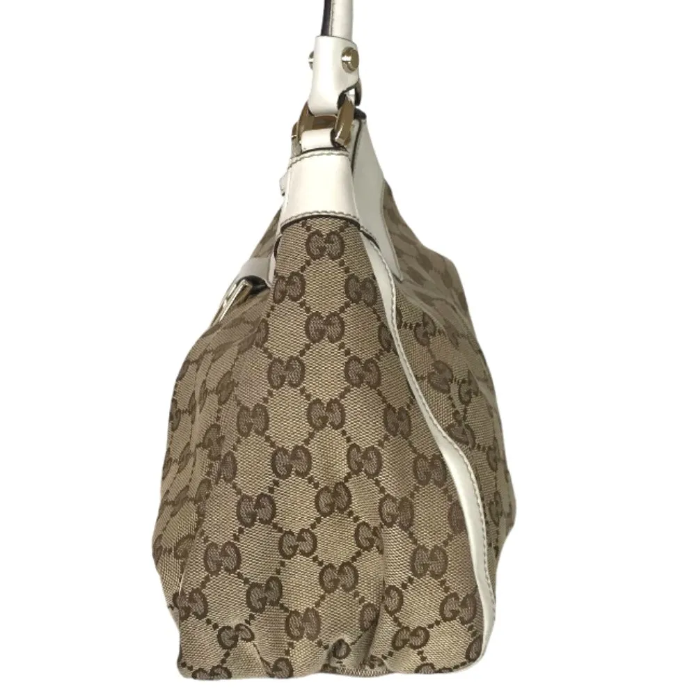GUCCI Handbag 190525 0010 13 GG canvas Beige white Sling bag Abbey Women Used