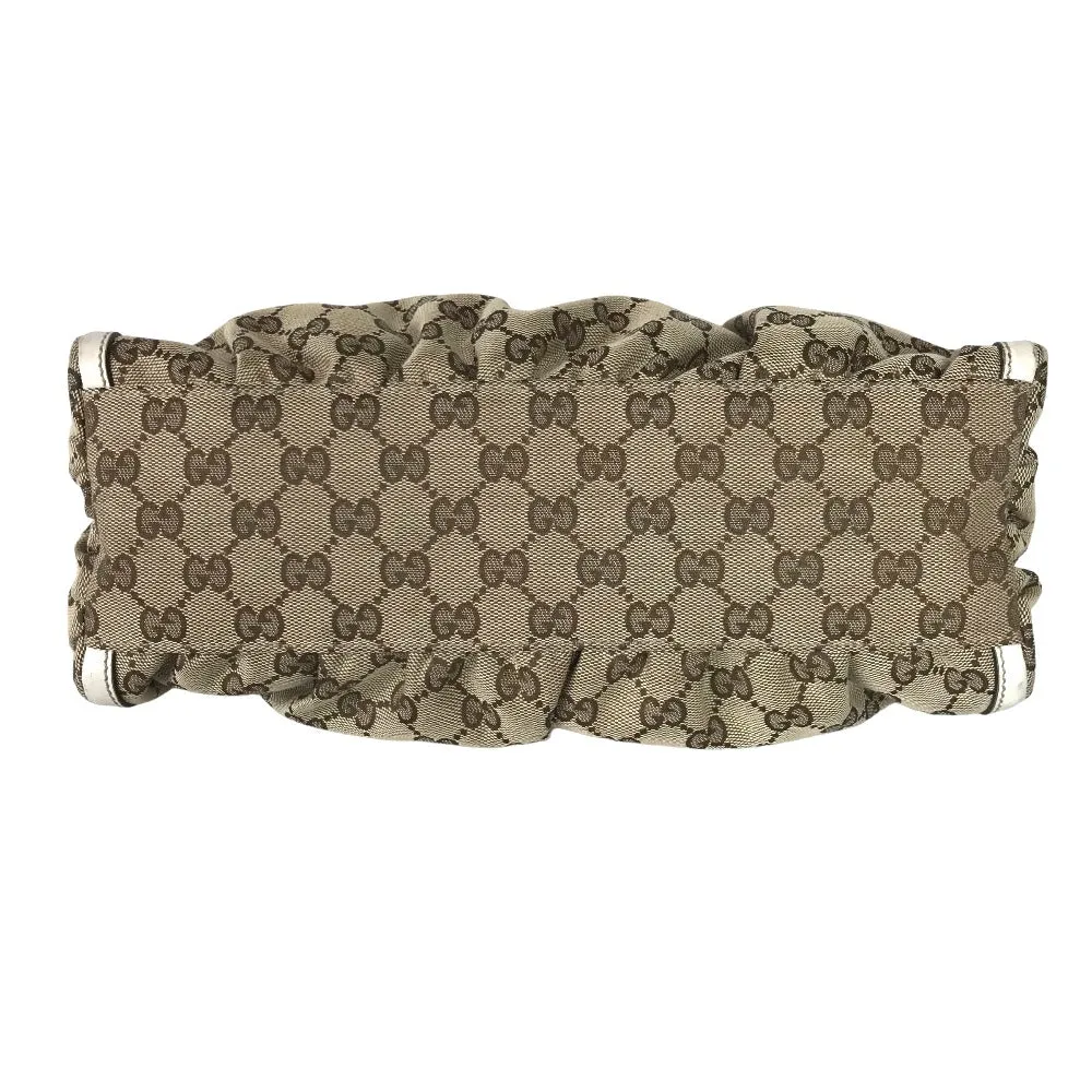 GUCCI Handbag 190525 0010 13 GG canvas Beige white Sling bag Abbey Women Used