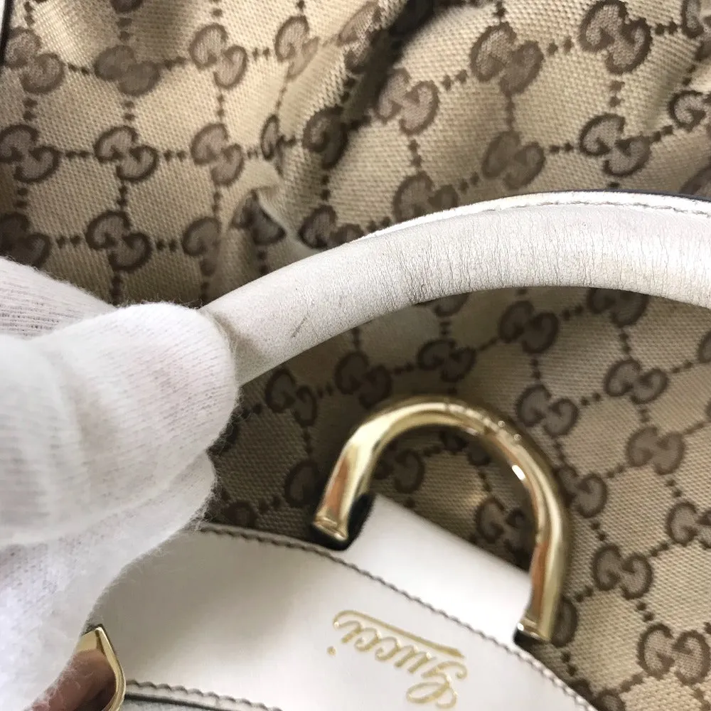 GUCCI Handbag 190525 0010 13 GG canvas Beige white Sling bag Abbey Women Used