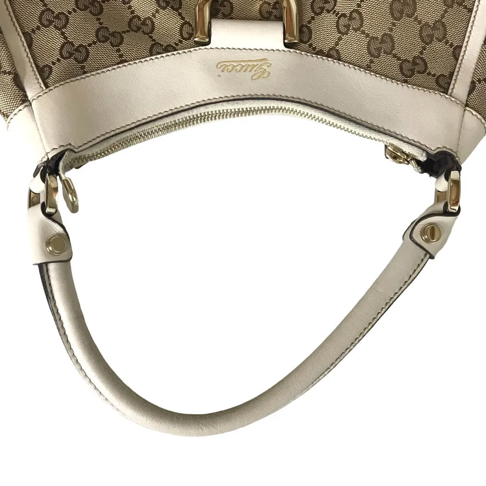 GUCCI Handbag 190525 0010 13 GG canvas Beige white Sling bag Abbey Women Used