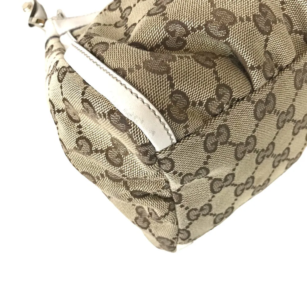 GUCCI Handbag 190525 0010 13 GG canvas Beige white Sling bag Abbey Women Used
