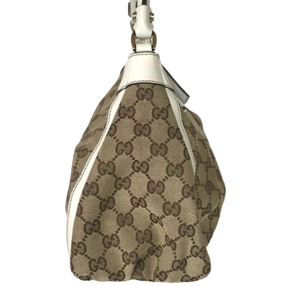 GUCCI Handbag 190525 0010 13 GG canvas Beige white Sling bag Abbey Women Used