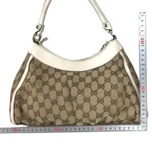 GUCCI Handbag 190525 0010 13 GG canvas Beige white Sling bag Abbey Women Used