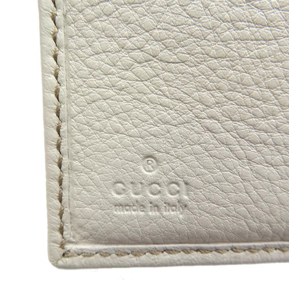 GUCCI Long Wallet Purse 212096 GG canvas, leather beige Continental wallet Women Used