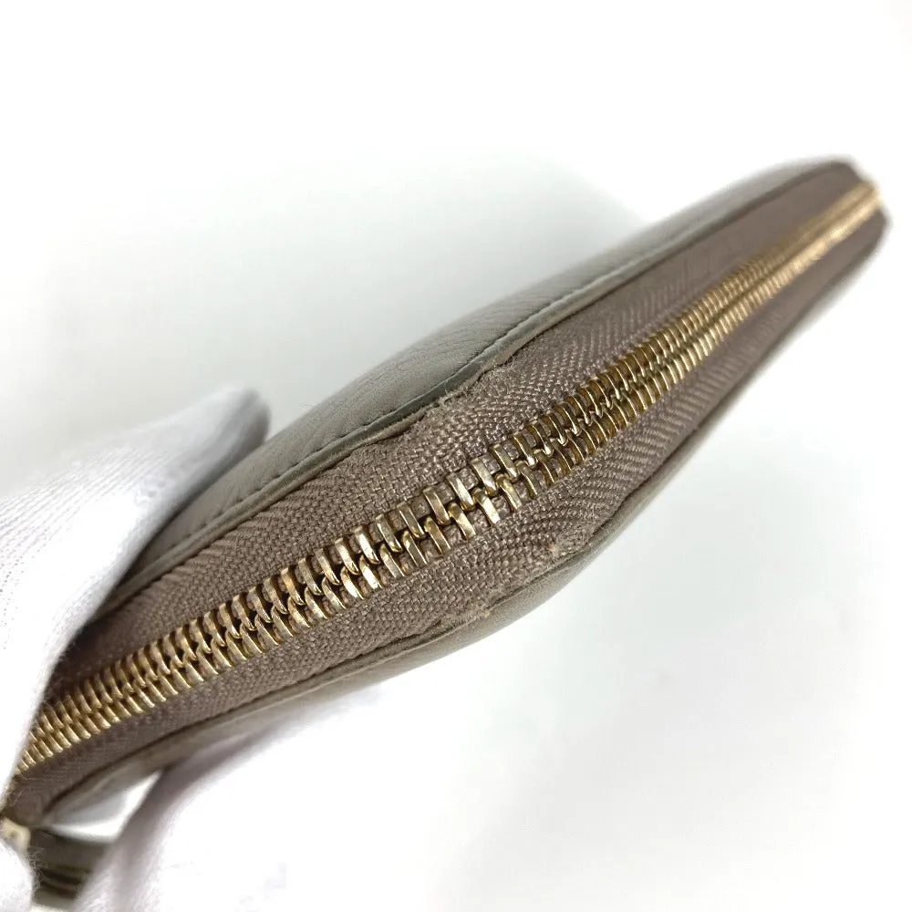 GUCCI Long Wallet Purse 282413  leather beige Long wallet with tassel GG Soho Women Used
