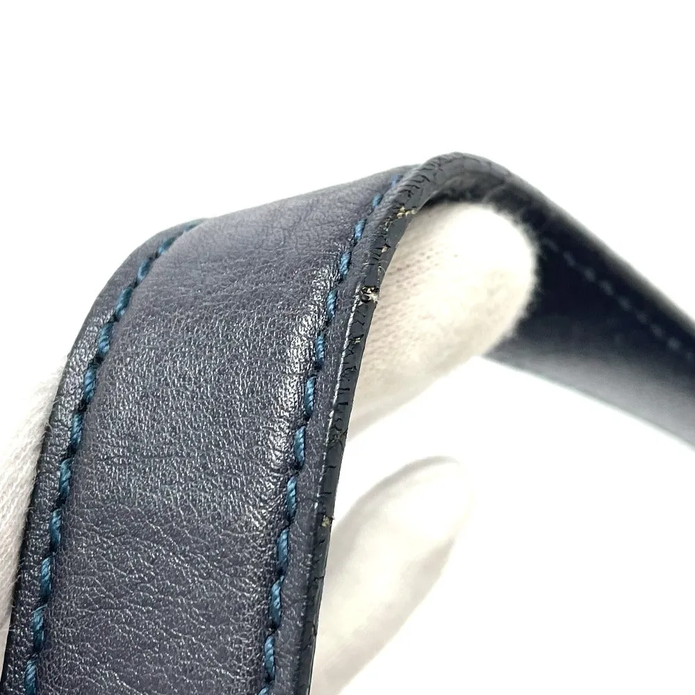 GUCCI Shoulder Bag 355774 leather Navy Bamboo one belt Women Used