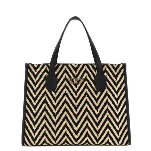 Guess - Silvana Black raffia Handbag - HWCV8665220 - BLACK