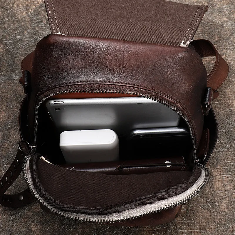 Handmade Convertible Leather Backpacks Bag Womens Best Brown Leather Shoulder Purse School Rucksack