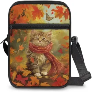 Kuiaobaty Women Crossbody Bag Thanksgiving Sling Bag Soft Messenger Bag Fall Phone Purse
