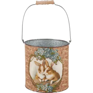 Large Rustic Bunny Bucket