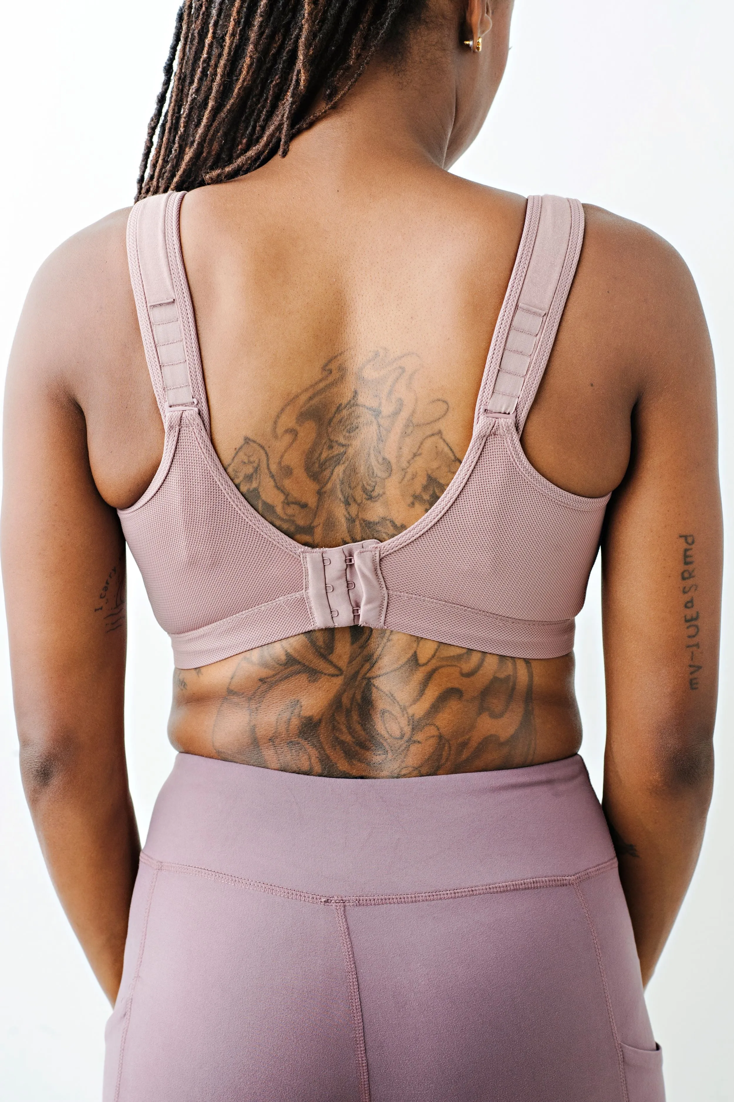 Lindsey Cotton Stretch Convertible Sports Bra in Twilight