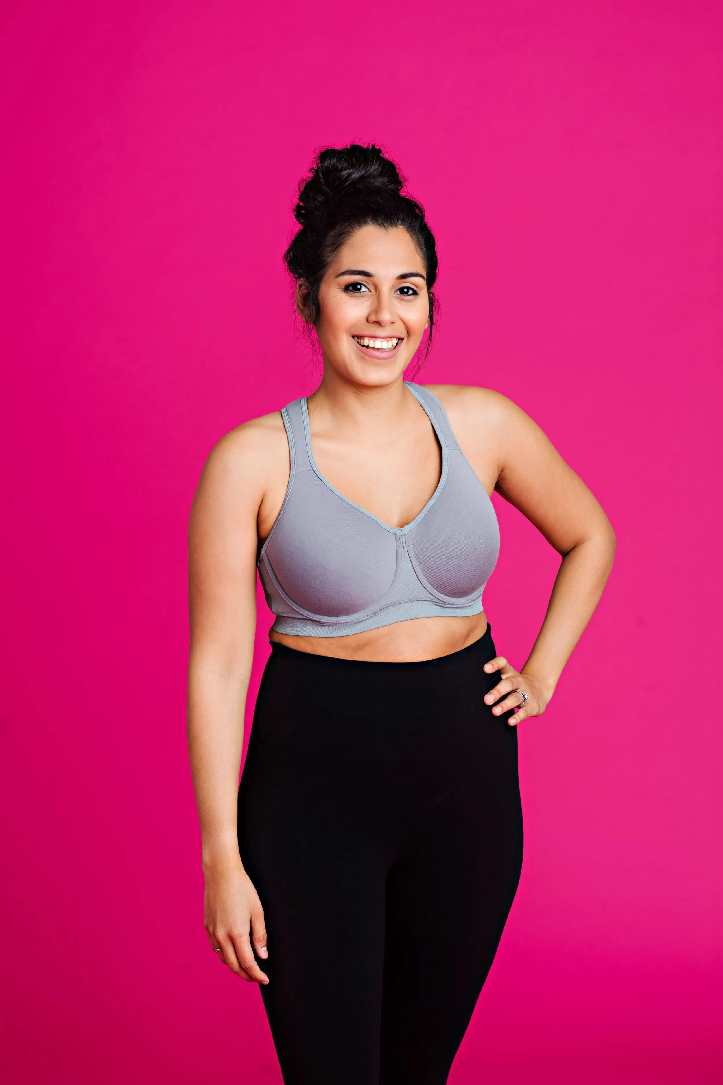 Lindsey Cotton Stretch Convertible Sports Bra in Twilight