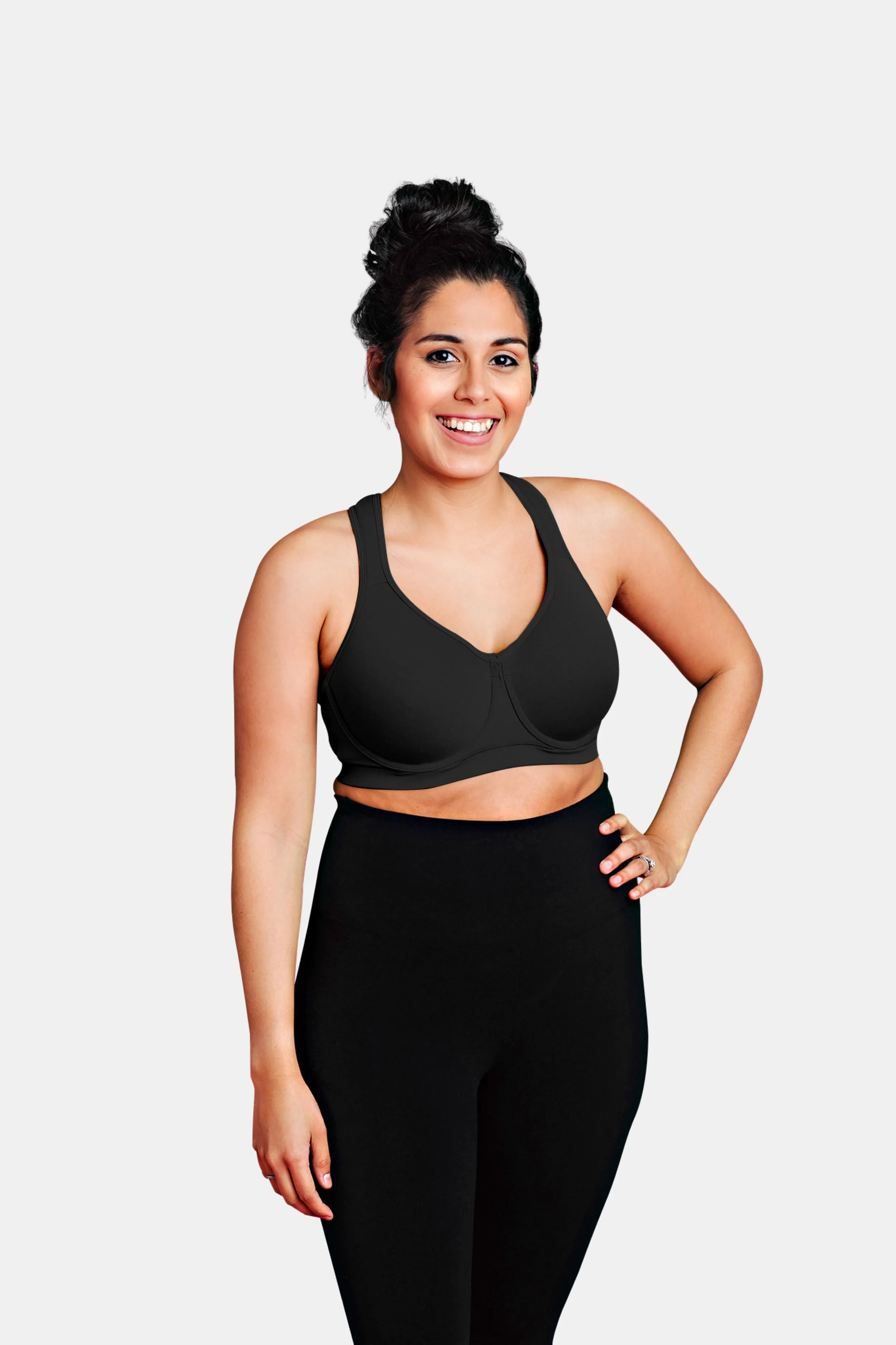 Lindsey Cotton Stretch Convertible Sports Bra in Twilight