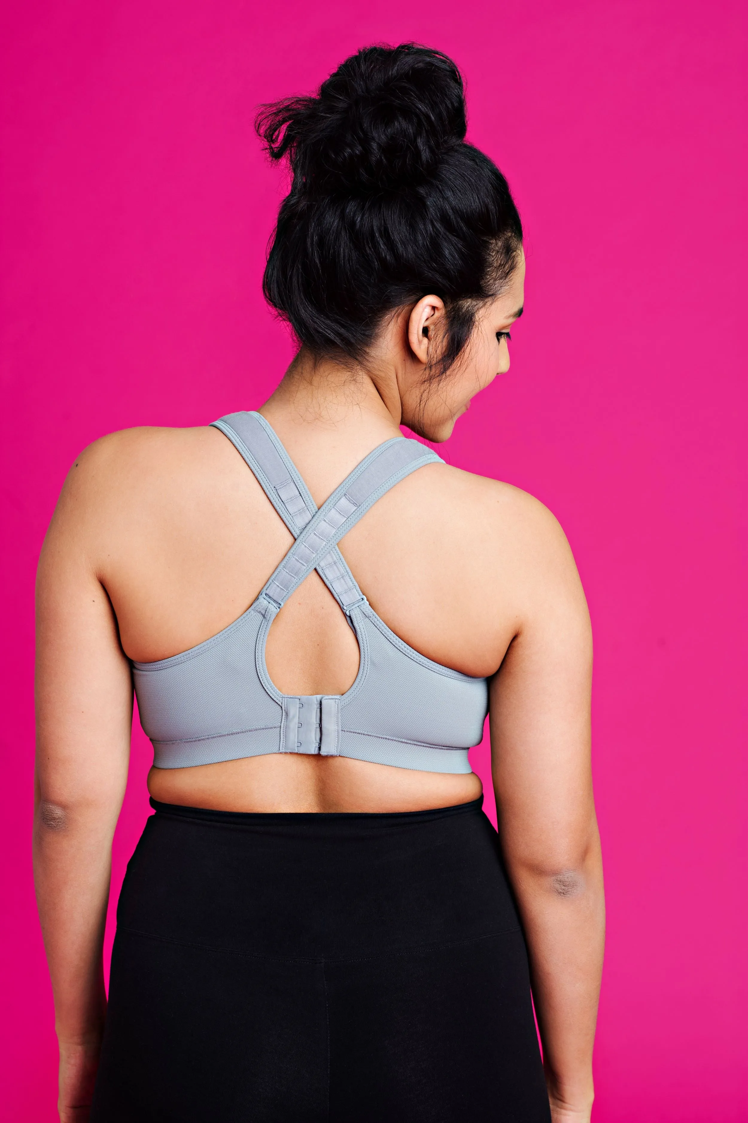 Lindsey Cotton Stretch Convertible Sports Bra in Twilight