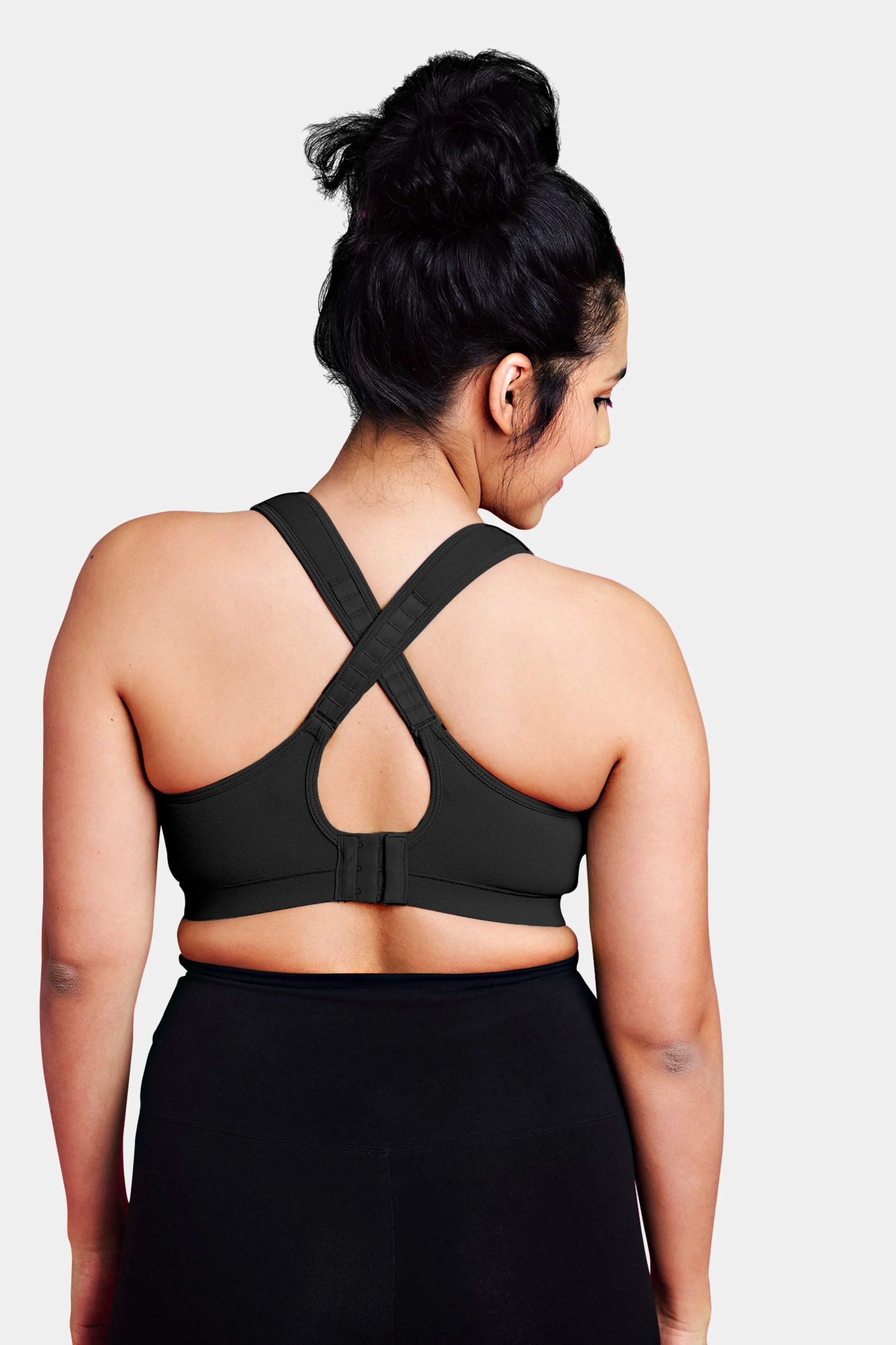 Lindsey Cotton Stretch Convertible Sports Bra in Twilight