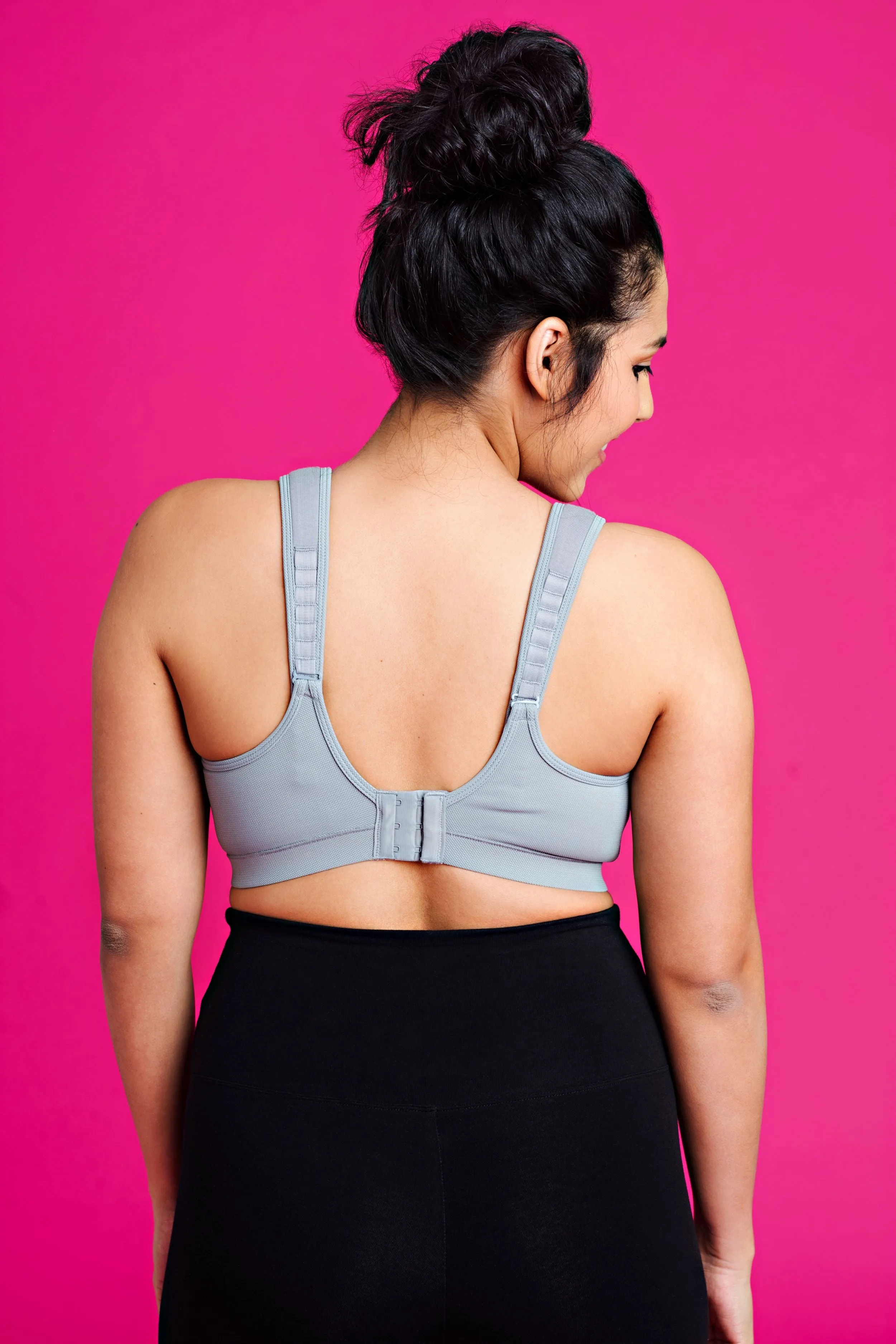 Lindsey Cotton Stretch Convertible Sports Bra in Twilight